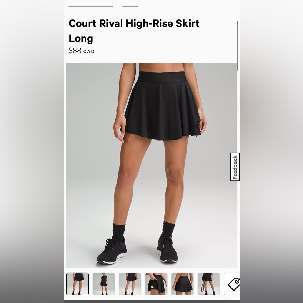 Lululemon Court Rival skirt LONG
